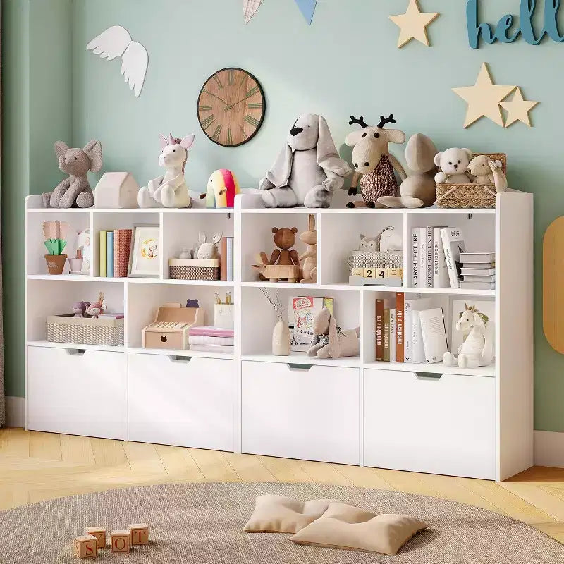 Organizador de almacenamiento de juguetes, estantería para niños, mueble de almacenamiento de juguetes, estantería para niños pequeños para habitación infantil, dormitorio, guardería, sala de estar