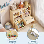 Organizador de almacenamiento de juguetes, estantería para niños, mueble de almacenamiento de juguetes, estantería para niños pequeños para habitación infantil, dormitorio, guardería, sala de estar
