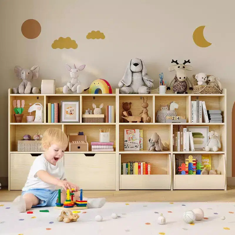 Organizador de almacenamiento de juguetes, estantería para niños, mueble de almacenamiento de juguetes, estantería para niños pequeños para habitación infantil, dormitorio, guardería, sala de estar