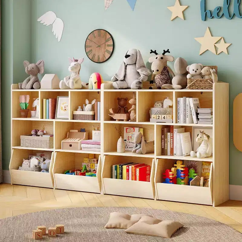 Organizador de almacenamiento de juguetes, estantería para niños, mueble de almacenamiento de juguetes, estantería para niños pequeños para habitación infantil, dormitorio, guardería, sala de estar