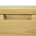 Mesa consola de teca maciza de 120x35x76 cm