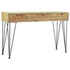 Mesa consola de teca maciza de 120x35x76 cm