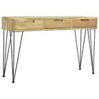 Mesa consola de teca maciza de 120x35x76 cm