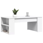 Mesa de centro blanca de madera manufacturada, mesa auxiliar pequeña