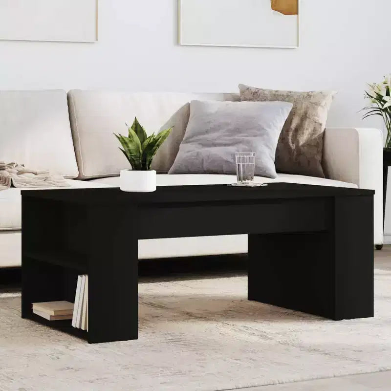 Mesa de centro blanca de madera manufacturada, mesa auxiliar pequeña