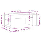 Mesa de centro blanca de madera manufacturada, mesa auxiliar pequeña