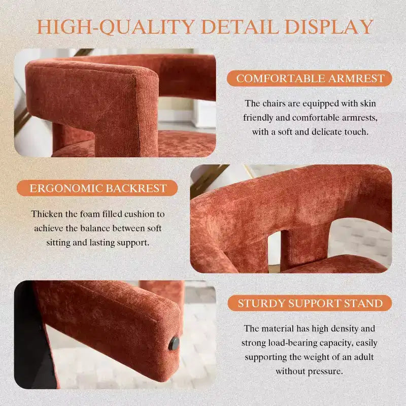 Sillas de comedor modernas tapizadas en chenilla con diseño de barril y estructura de madera, sillones decorativos para cocina, comedor o salón