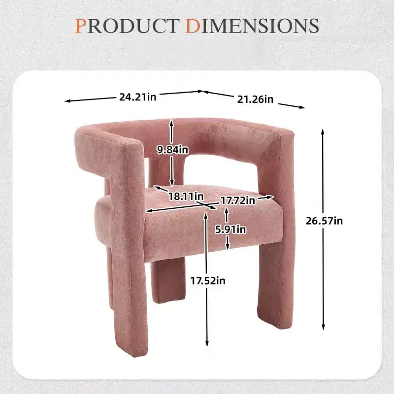 Sillas de comedor modernas tapizadas en chenilla con diseño de barril y estructura de madera, sillones decorativos para cocina, comedor o salón