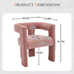 Sillas de comedor modernas tapizadas en chenilla con diseño de barril y estructura de madera, sillones decorativos para cocina, comedor o salón
