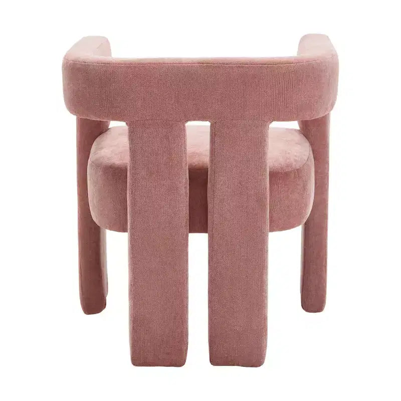 Sillas de comedor modernas tapizadas en chenilla con diseño de barril y estructura de madera, sillones decorativos para cocina, comedor o salón