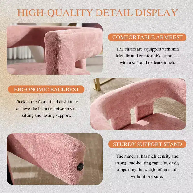 Sillas de comedor modernas tapizadas en chenilla con diseño de barril y estructura de madera, sillones decorativos para cocina, comedor o salón