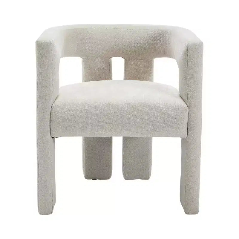 Sillas de comedor modernas tapizadas en chenilla con diseño de barril y estructura de madera, sillones decorativos para cocina, comedor o salón