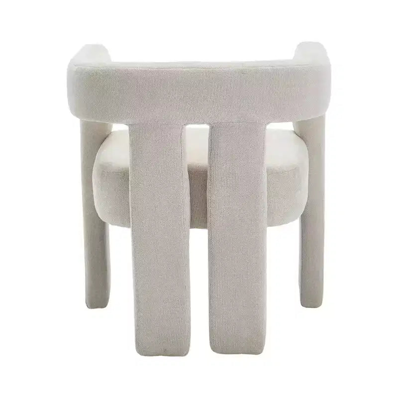 Sillas de comedor modernas tapizadas en chenilla con diseño de barril y estructura de madera, sillones decorativos para cocina, comedor o salón