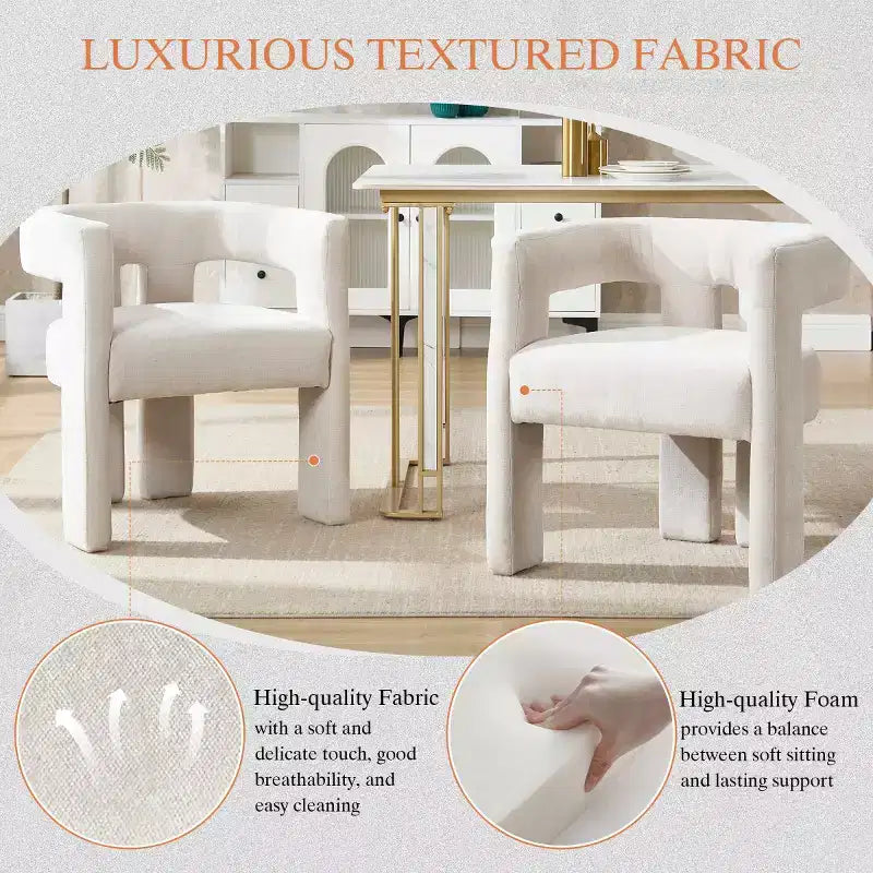 Sillas de comedor modernas tapizadas en chenilla con diseño de barril y estructura de madera, sillones decorativos para cocina, comedor o salón