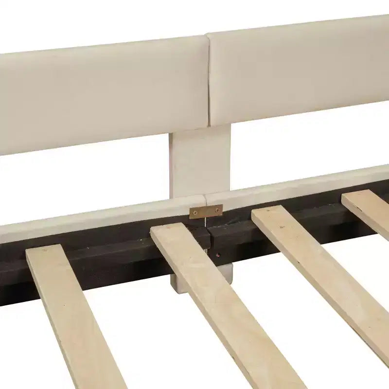Cama de día tapizada tamaño Twin, cabecero con orejas de conejo, habitación infantil, rosa