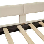 Cama de día tapizada tamaño Twin, cabecero con orejas de conejo, habitación infantil, rosa
