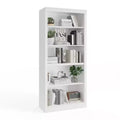 71 Tall White Bookcase C 5-Tier Modern Wooden Bookshelf for Bedroom, Living Room & Office