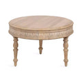 Kate and Laurel Patresa Carved Round Wood Coffee Table, 28x28x18, Natural