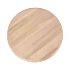 Mesa de centro redonda tallada de madera Patresa, 28x28x18, Natural