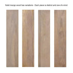 Mesa de centro redonda tallada de madera Patresa, 28x28x18, Natural