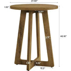 Mesa redonda de bar, altura de barra de 40.15, mesa de bistró para bares pequeños, sala de estar, cocina, marrón (solo mesa)