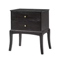 Renata Transitional Solid Wood end table with Built-in Outlet