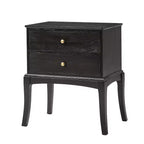 Renata Transitional Solid Wood end table with Built-in Outlet