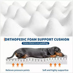 Cama para Perros para Humanos y Mascotas, 67x43x8 Cama para Perros Tamaño Humano con Almohada y Asa Portátil, Cama Ortopédica Lavable de Pelo Sintético para Perros