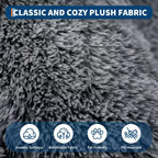 Cama para Perros para Humanos y Mascotas, 67x43x8 Cama para Perros Tamaño Humano con Almohada y Asa Portátil, Cama Ortopédica Lavable de Pelo Sintético para Perros