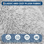 Cama para Perros para Humanos y Mascotas, 67x43x8 Cama para Perros Tamaño Humano con Almohada y Asa Portátil, Cama Ortopédica Lavable de Pelo Sintético para Perros