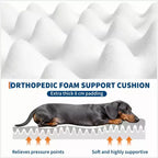 Cama para Perros para Humanos y Mascotas, 67x43x8 Cama para Perros Tamaño Humano con Almohada y Asa Portátil, Cama Ortopédica Lavable de Pelo Sintético para Perros