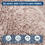 Cama para Perros para Humanos y Mascotas, 67x43x8 Cama para Perros Tamaño Humano con Almohada y Asa Portátil, Cama Ortopédica Lavable de Pelo Sintético para Perros
