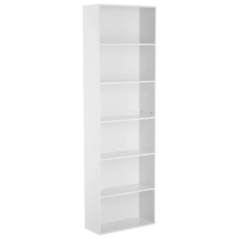Estantería Industrial de 6 Niveles, Librero Alto con Capacidad de 35 Libras por Estante y Diseño Antivuelco para Sala de Estar, Oficina o Almacenamiento en Dormitorio
