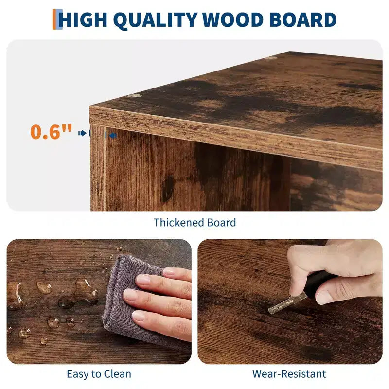 Estantería Industrial de 6 Niveles, Librero Alto con Capacidad de 35 Libras por Estante y Diseño Antivuelco para Sala de Estar, Oficina o Almacenamiento en Dormitorio