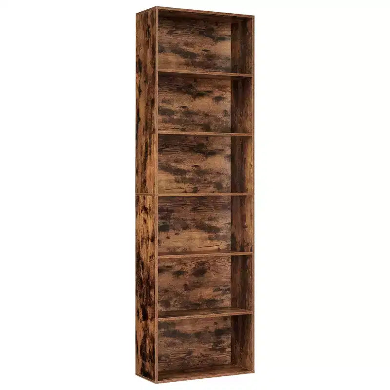 Estantería Industrial de 6 Niveles, Librero Alto con Capacidad de 35 Libras por Estante y Diseño Antivuelco para Sala de Estar, Oficina o Almacenamiento en Dormitorio