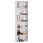 Estantería Industrial de 6 Niveles, Librero Alto con Capacidad de 35 Libras por Estante y Diseño Antivuelco para Sala de Estar, Oficina o Almacenamiento en Dormitorio