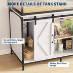 Soporte para tanques de reptiles para acuarios de hasta 120 galones, soporte para terrarios de 48 x 24 con armario de almacenamiento y estante de exhibición