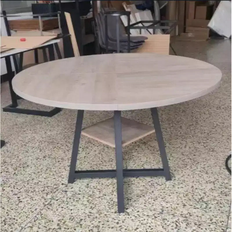 Round MDF & Iron Dining Table (New Model)