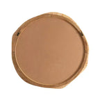 Espejo de pared redondo irregular de ratán Rahfy, natural, 26x26