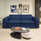 MAYEERTY 93 King Size Sleeper Sofa Bed, Pull Out Sofa Bed, 3-in-1 Convertible Sleeper Sofa with 2 Lumbar Pillow Blue