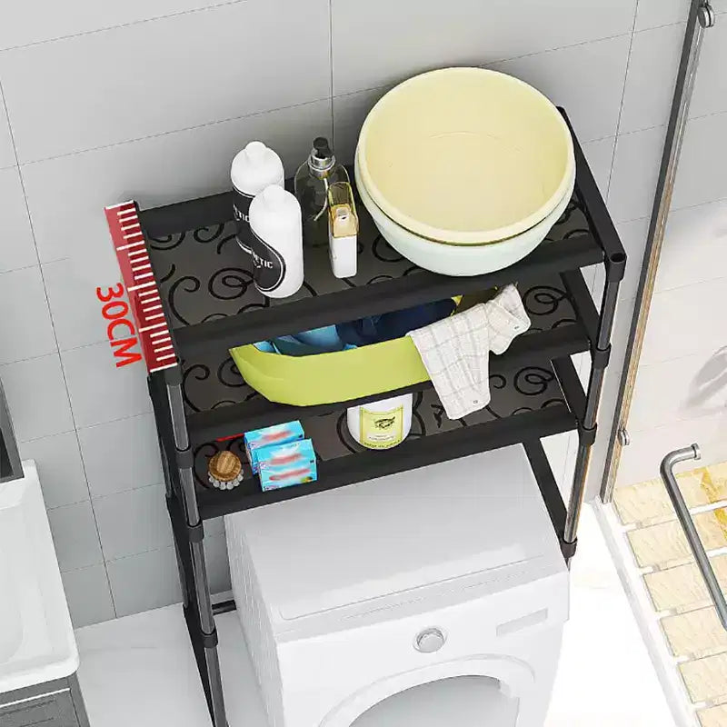 Estante de 3 niveles para colocar sobre el inodoro, mueble de almacenamiento independiente para baño que ahorra espacio, fácil montaje