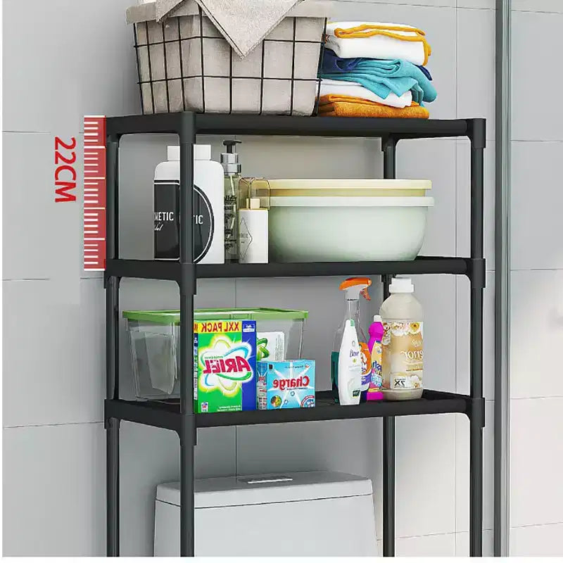 Estante de 3 niveles para colocar sobre el inodoro, mueble de almacenamiento independiente para baño que ahorra espacio, fácil montaje