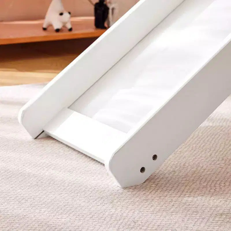 Cama Nido Baja de Madera Tamaño Twin con Tobogán, Barandilla y Escalera