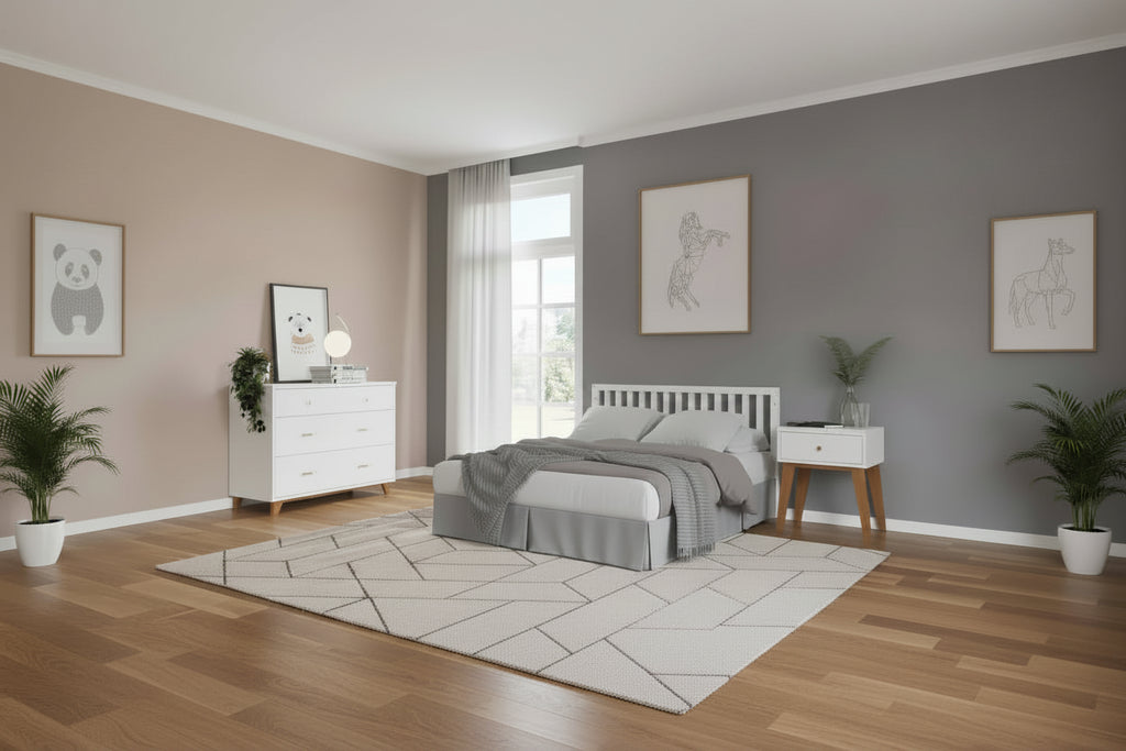 Cómoda de 3 cajones para guardería o dormitorio, amplio espacio de almacenamiento, kit antivuelco incluido para evitar que se caiga, no tóxico, acabado seguro para bebés