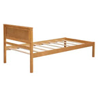 Base de cama Alvarez con cabecero y soporte de láminas de madera