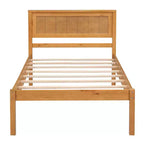 Base de cama Alvarez con cabecero y soporte de láminas de madera