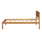 Base de cama Alvarez con cabecero y soporte de láminas de madera