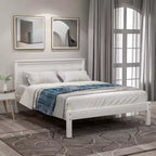 Base de cama Alvarez con cabecero y soporte de láminas de madera