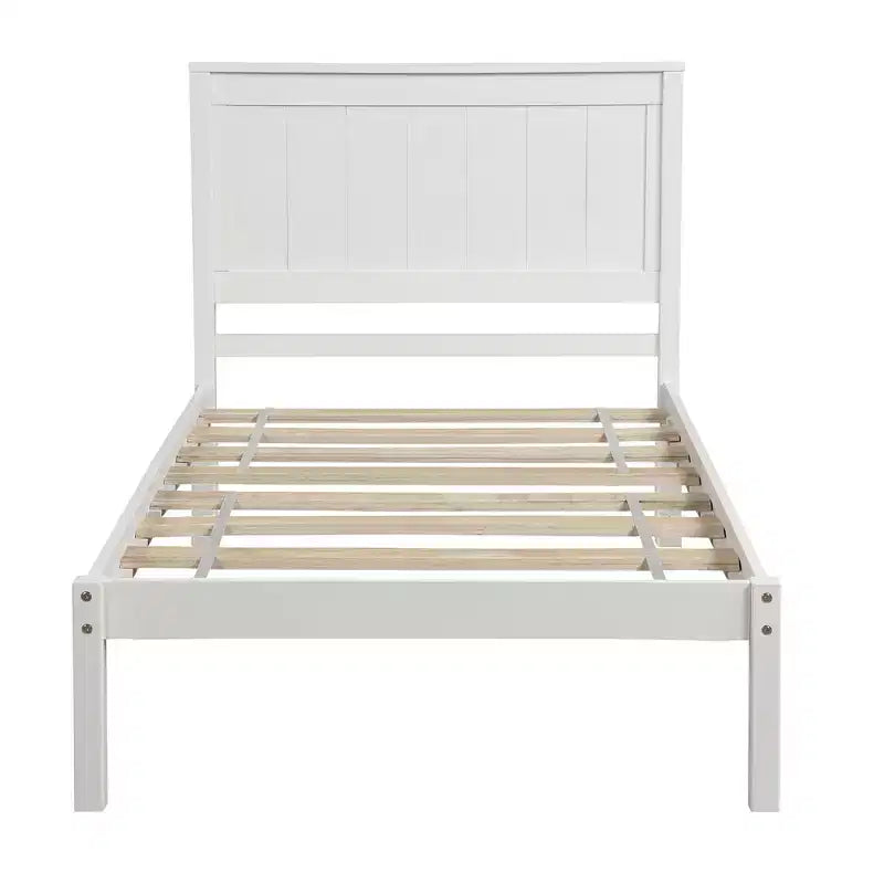 Base de cama Alvarez con cabecero y soporte de láminas de madera