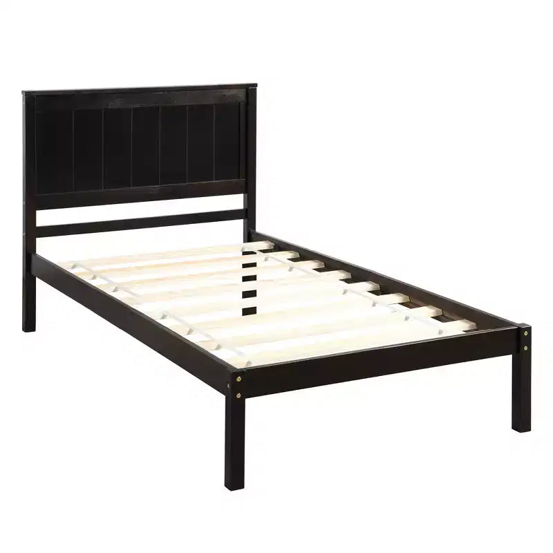 Base de cama Alvarez con cabecero y soporte de láminas de madera